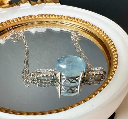 Aquamarine Silver Bracelet
